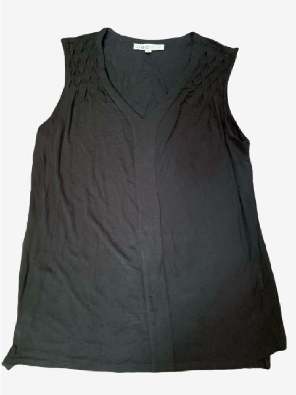 Cleo Black V-Neck Tank Top